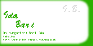 ida bari business card